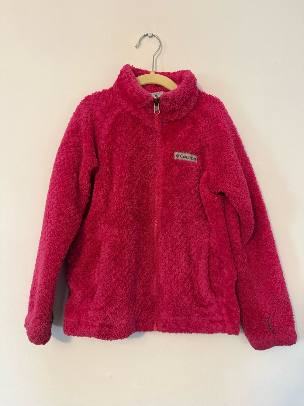 Columbia Girls' Plush Zip Fleece Jacket - Bright Pink
